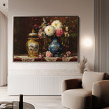 Floral 1009 Canvas Art 18" x 24" / 45 x 60 cm / Black