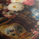 Floral 1009 Canvas Art 18" x 24" / 45 x 60 cm / Black