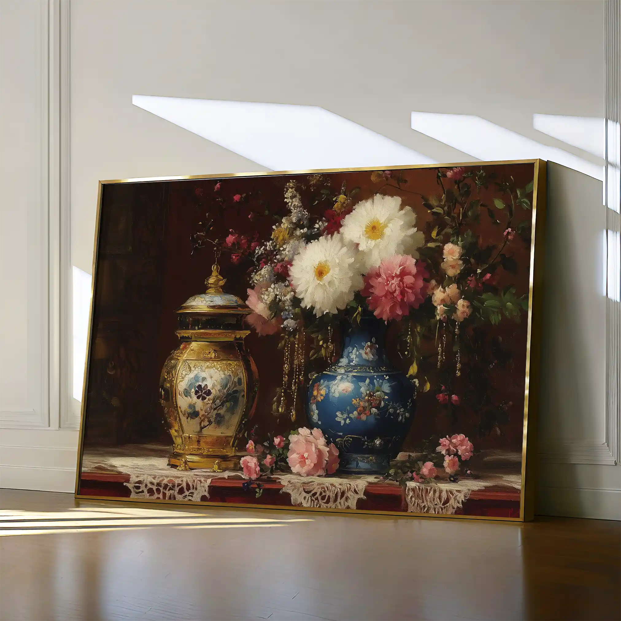 Floral 1009 Canvas Art 60 x 40 cm / Black