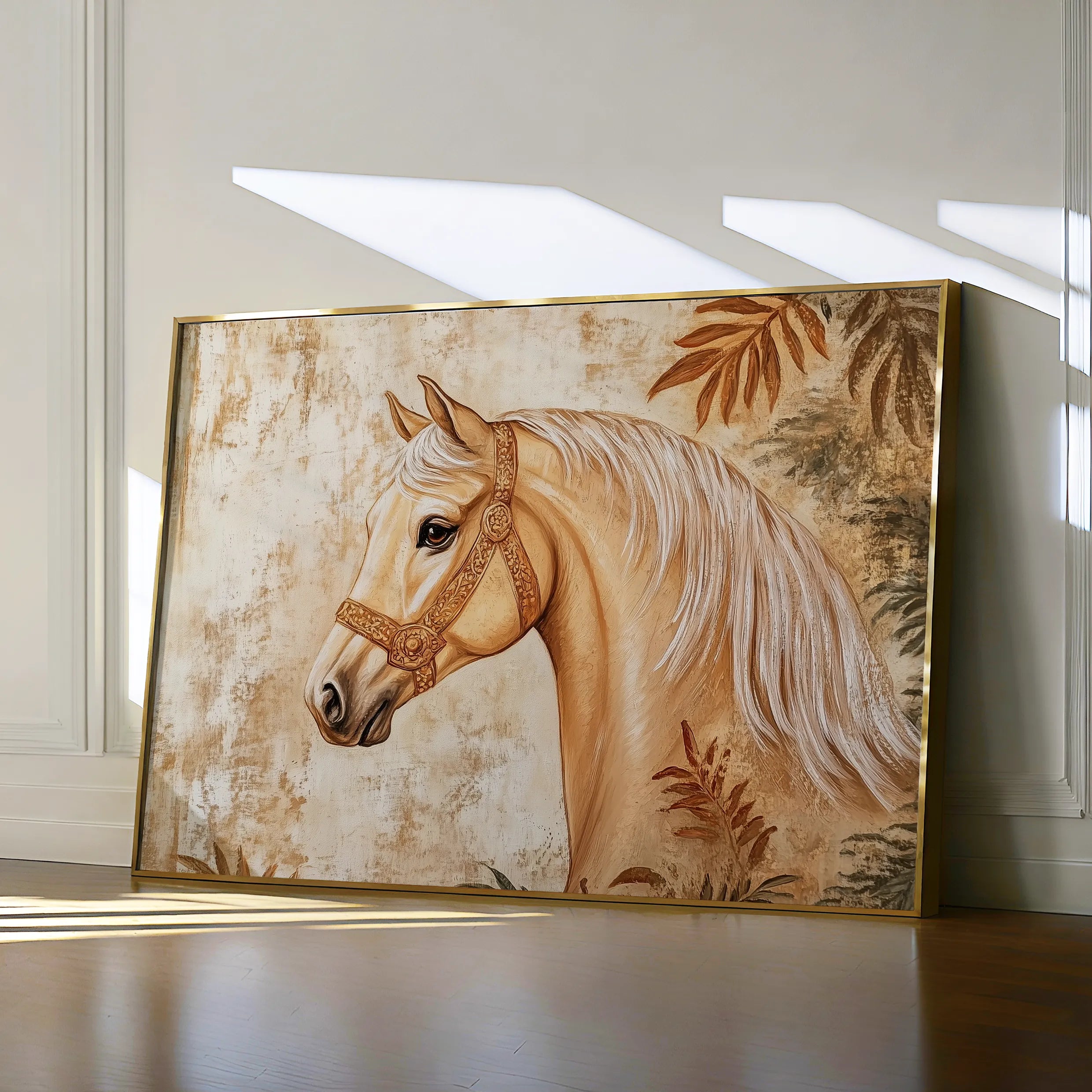 Horses 101 Canvas Art 18" x 24" / 45 x 60 cm / Black