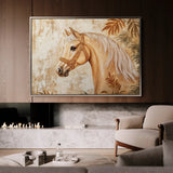 Horses 101 Canvas Art 18" x 24" / 45 x 60 cm / Black