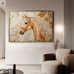 Horses 101 Canvas Art 18" x 24" / 45 x 60 cm / Black