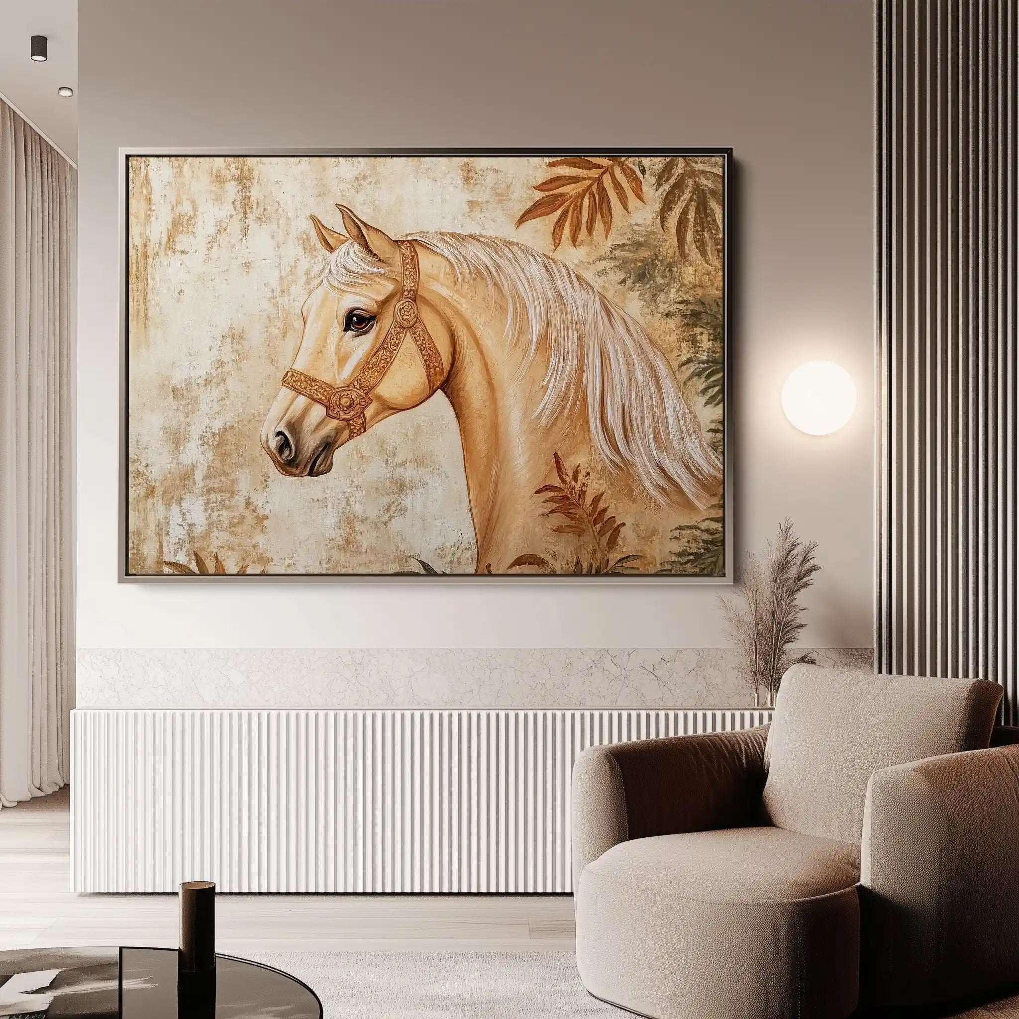 Horses 101 Canvas Art 60 x 40 cm / Black