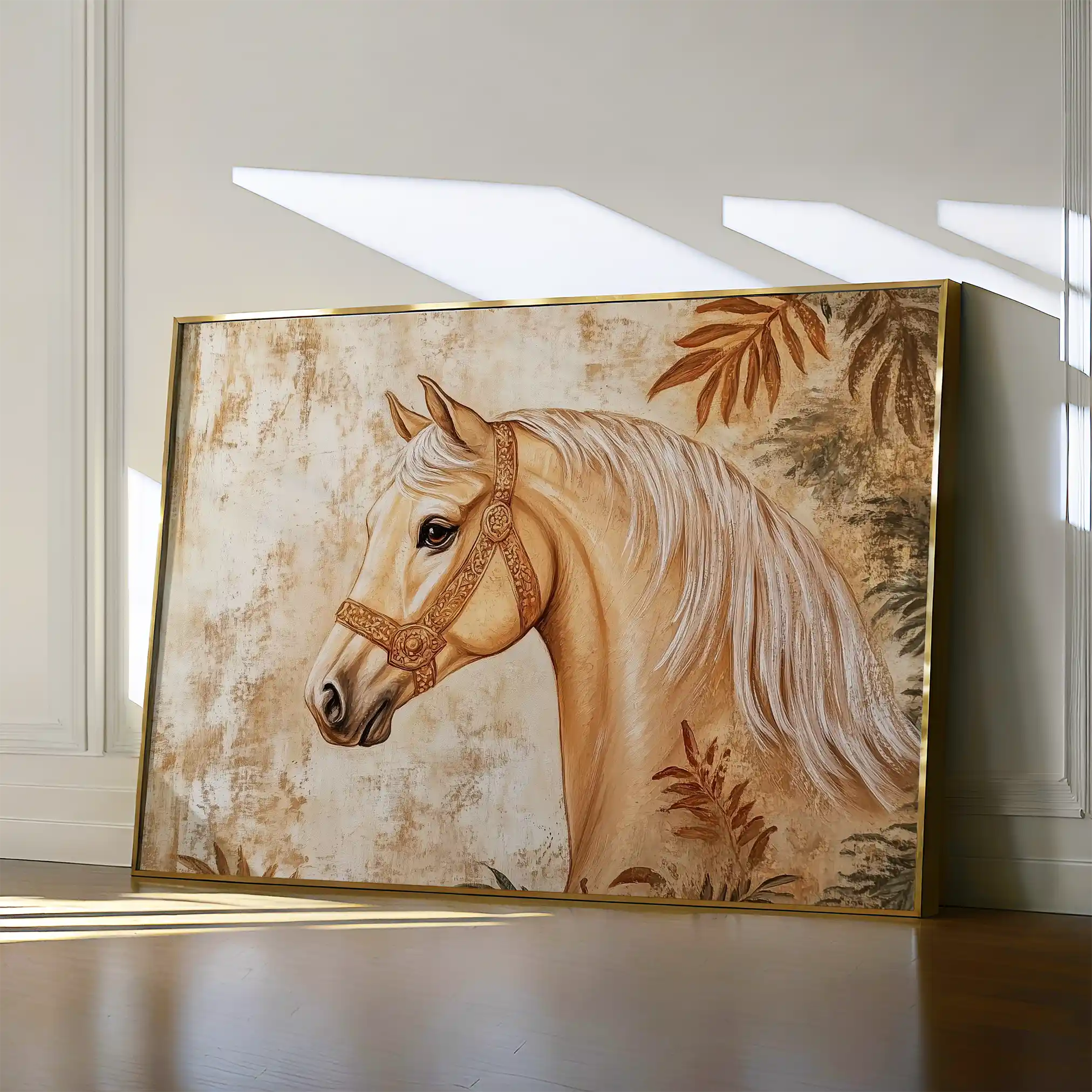 Horses 101 Canvas Art 60 x 40 cm / Black