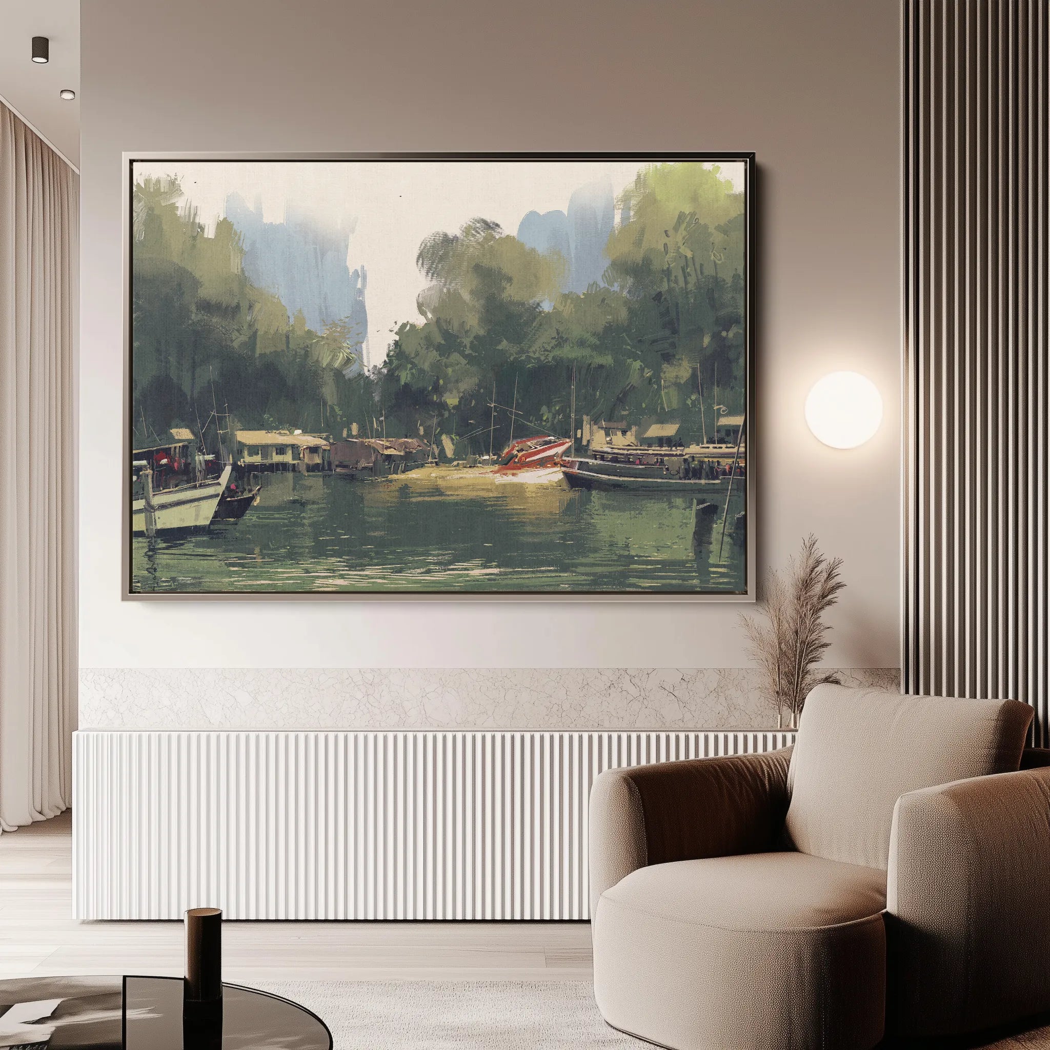 Landscape 101 Canvas Art 18" x 24" / 45 x 60 cm / Black