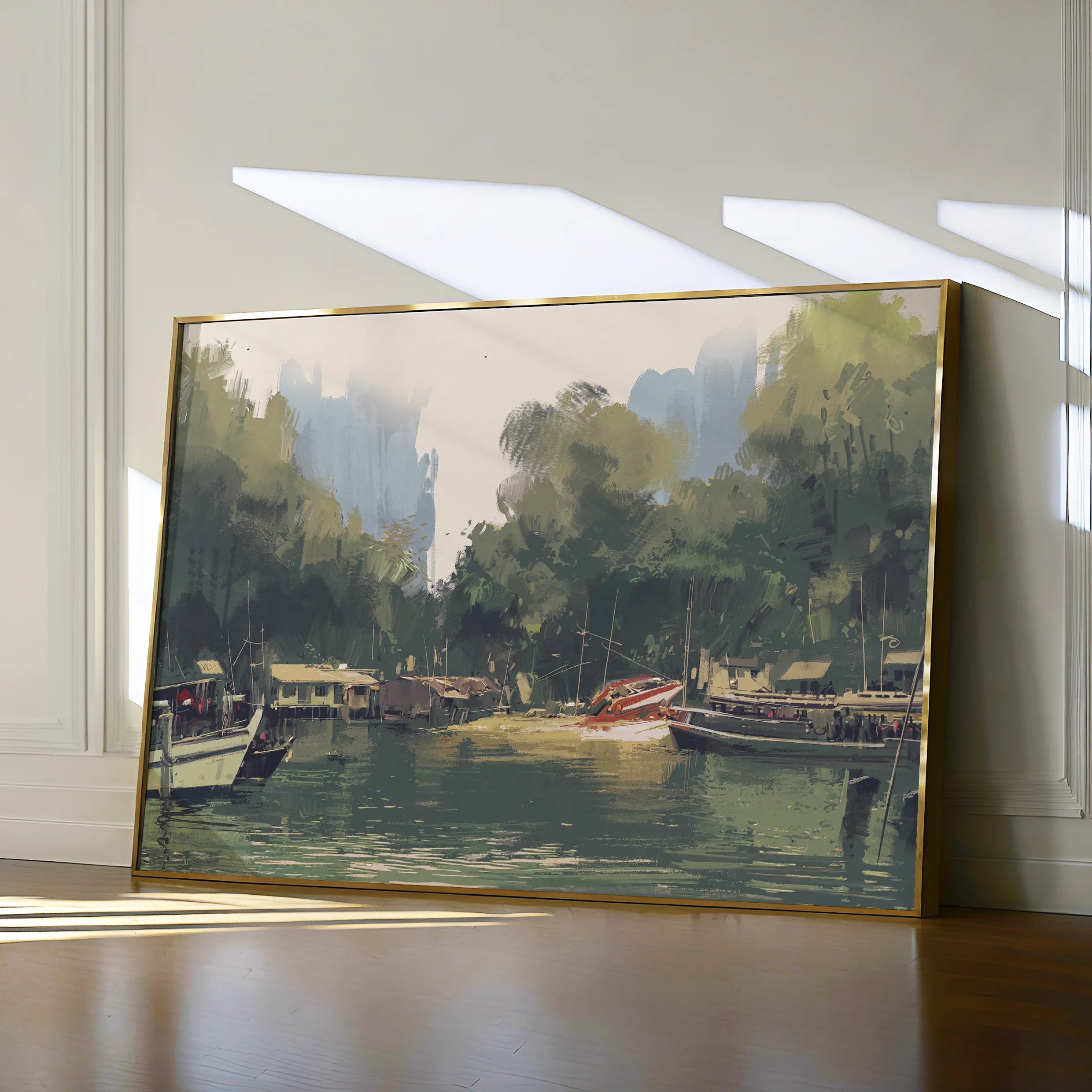 Landscape 101 Canvas Art 18" x 24" / 45 x 60 cm / Black