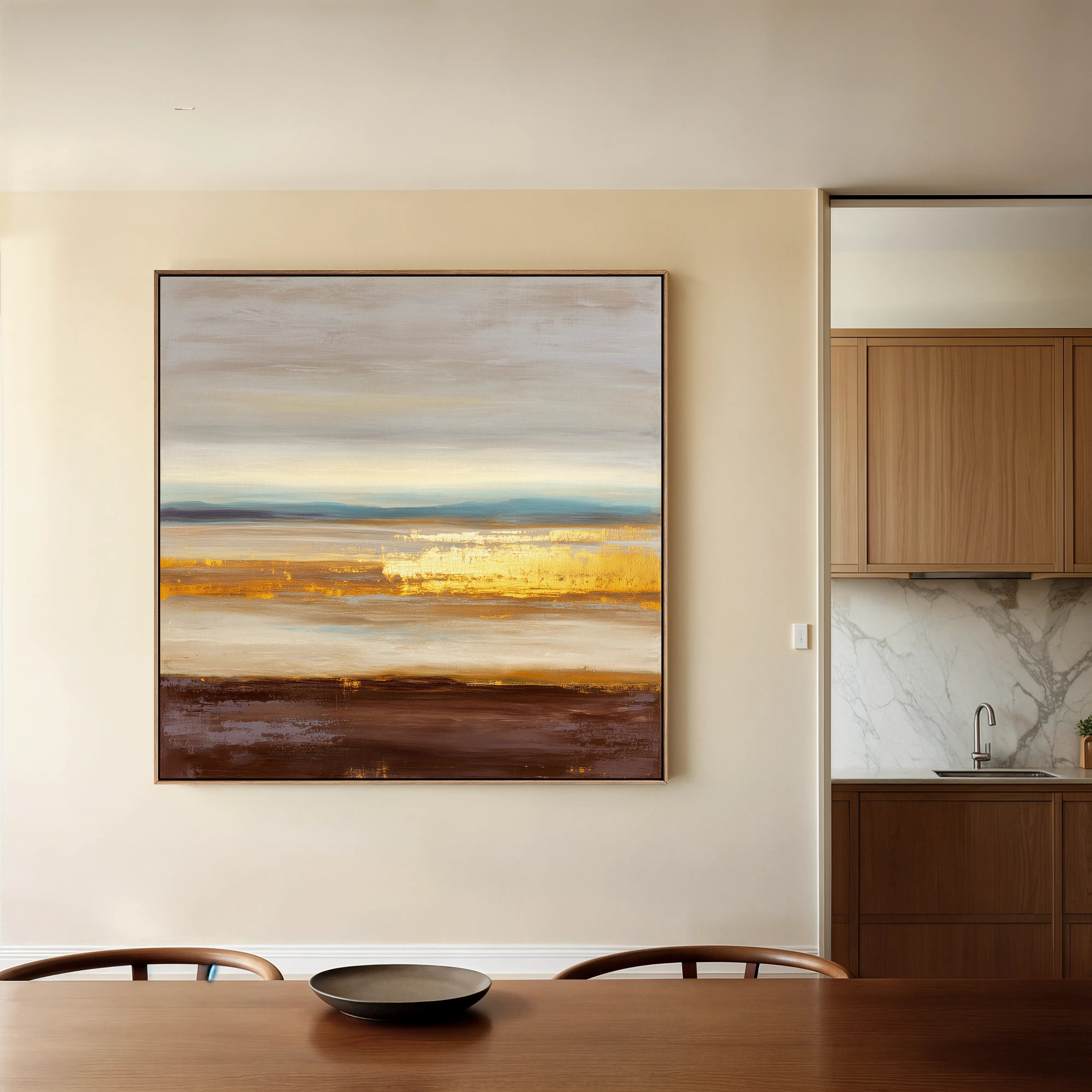 Abstract 1010 Canvas Art 16" x 16" / 40 x 40 cm / Black