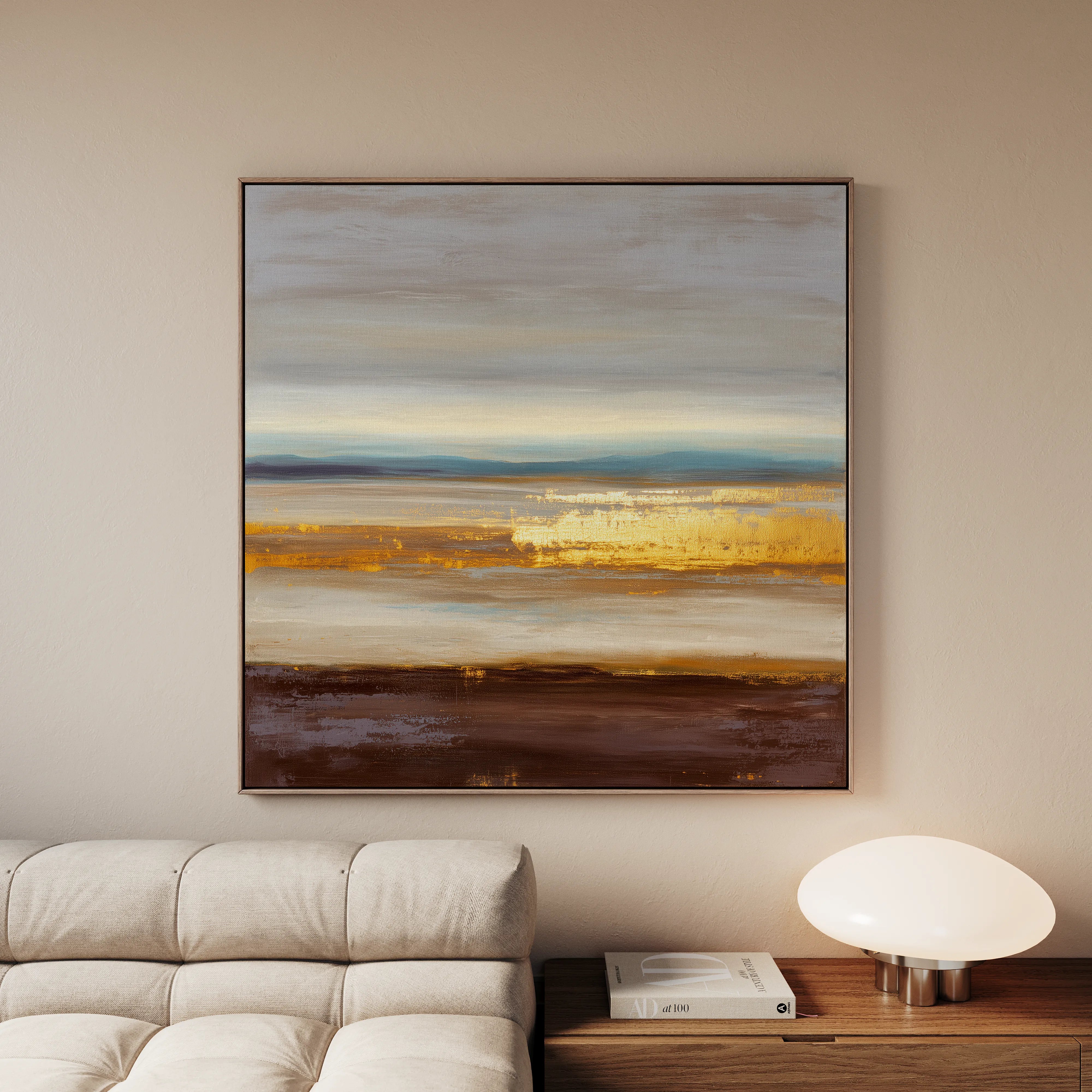 Abstract 1010 Canvas Art 16" x 16" / 40 x 40 cm / Black