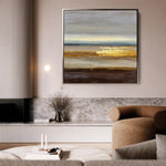 Abstract 1010 Canvas Art 60 x 60 cm / Black