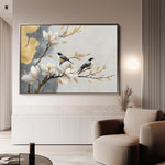 Floral 1010 Canvas Art 18" x 24" / 45 x 60 cm / Black