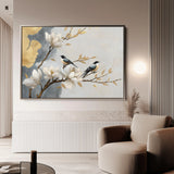 Floral 1010 Canvas Art 18" x 24" / 45 x 60 cm / Black