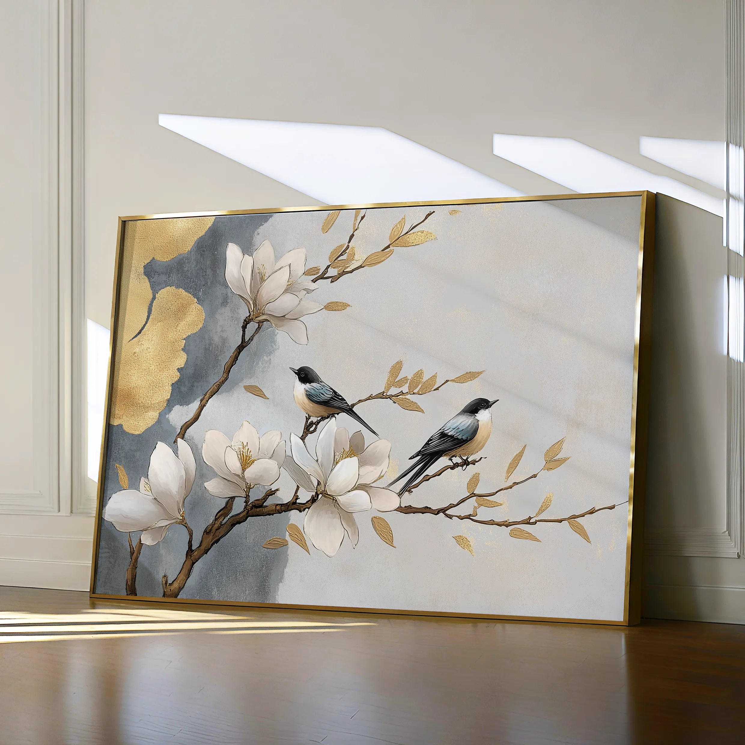 Floral 1010 Canvas Art 18" x 24" / 45 x 60 cm / Black