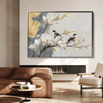 Floral 1010 Canvas Art 18" x 24" / 45 x 60 cm / Black