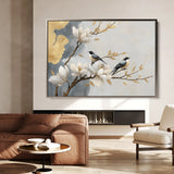 Floral 1010 Canvas Art 18" x 24" / 45 x 60 cm / Black