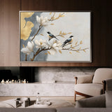 Floral 1010 Canvas Art 18" x 24" / 45 x 60 cm / Black
