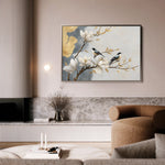Floral 1010 Canvas Art 18" x 24" / 45 x 60 cm / Black