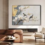 Floral 1010 Canvas Art 60 x 40 cm / Black