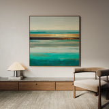 Abstract 1011 Canvas Art 16" x 16" / 40 x 40 cm / Black