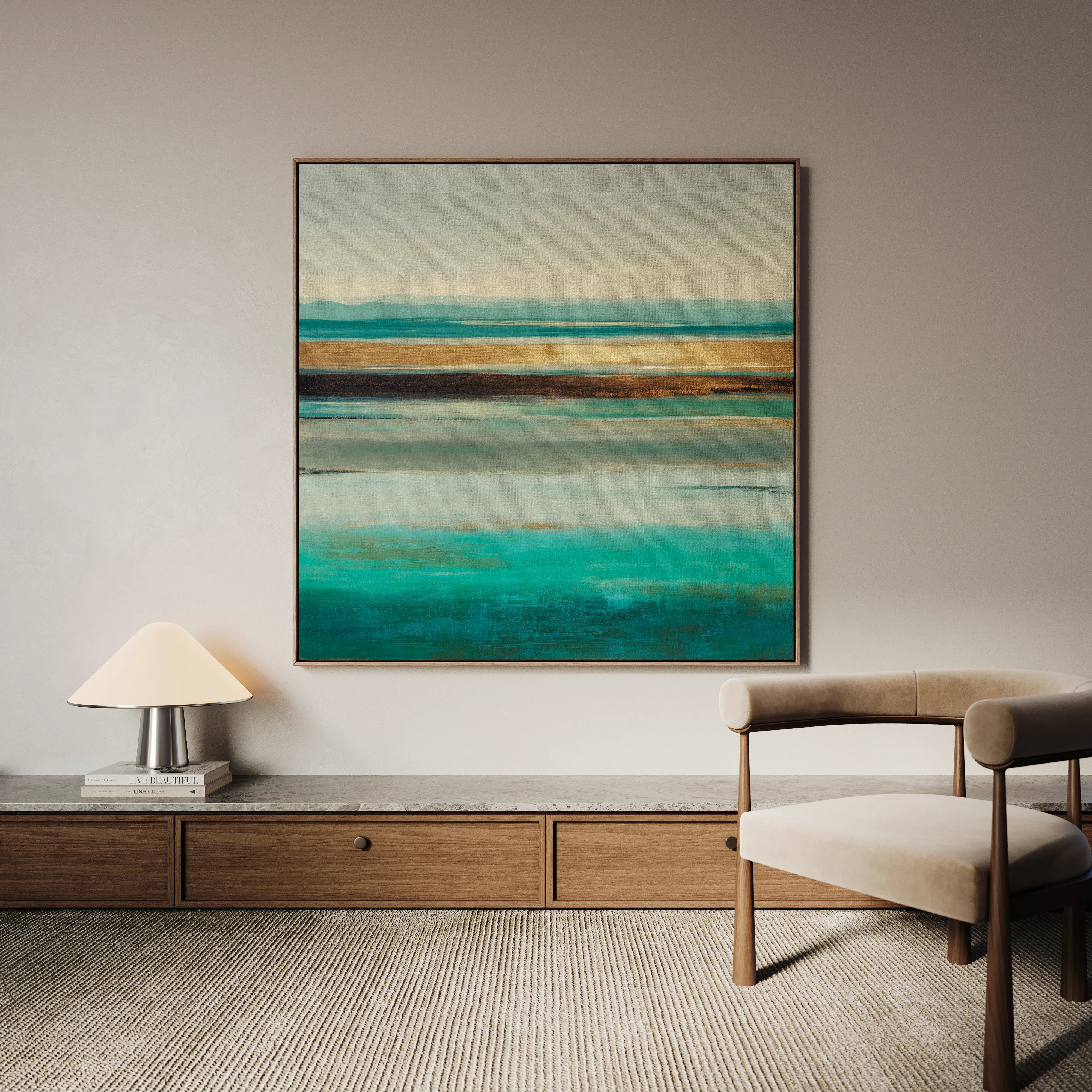 Abstract 1011 Canvas Art 16" x 16" / 40 x 40 cm / Black