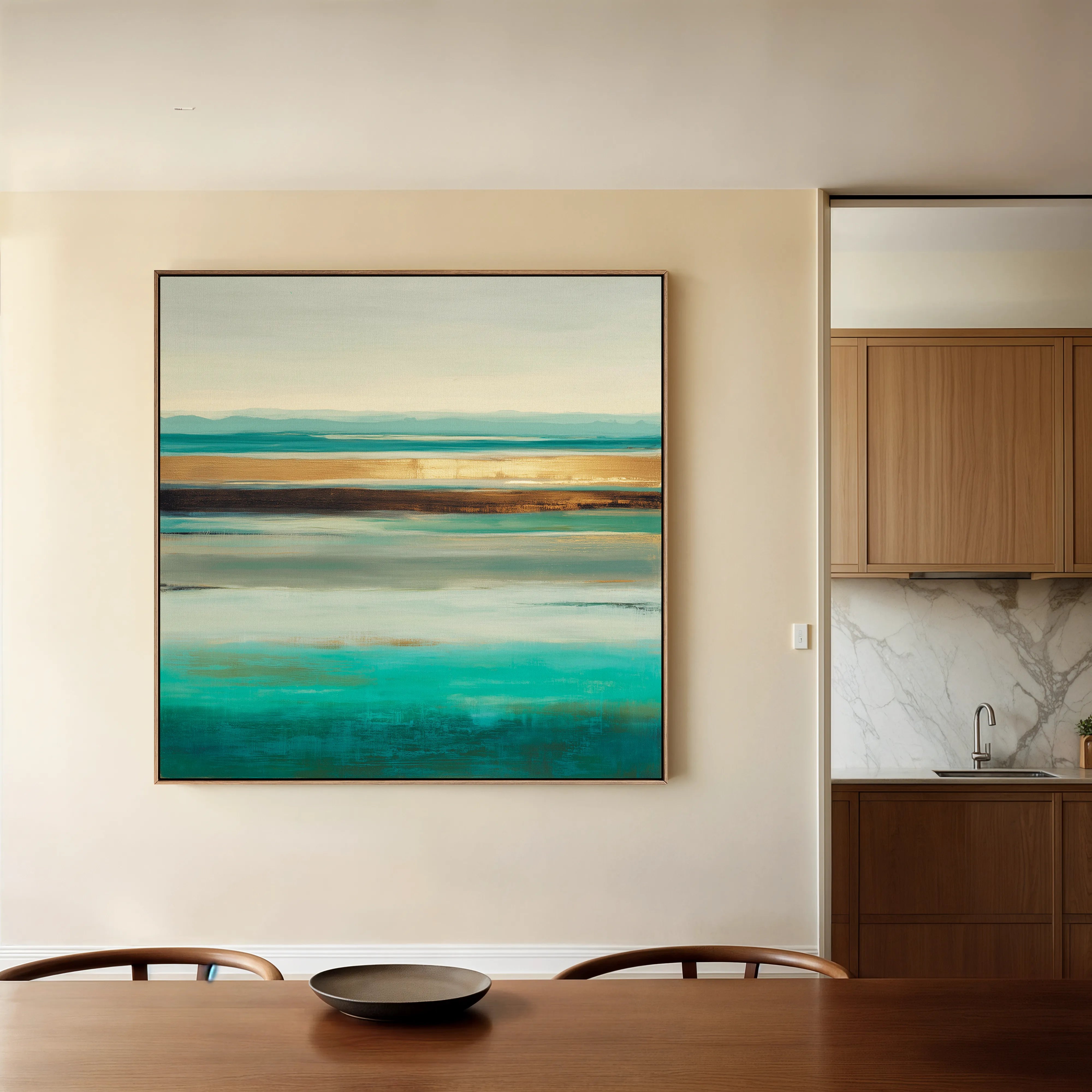 Abstract 1011 Canvas Art 16" x 16" / 40 x 40 cm / Black