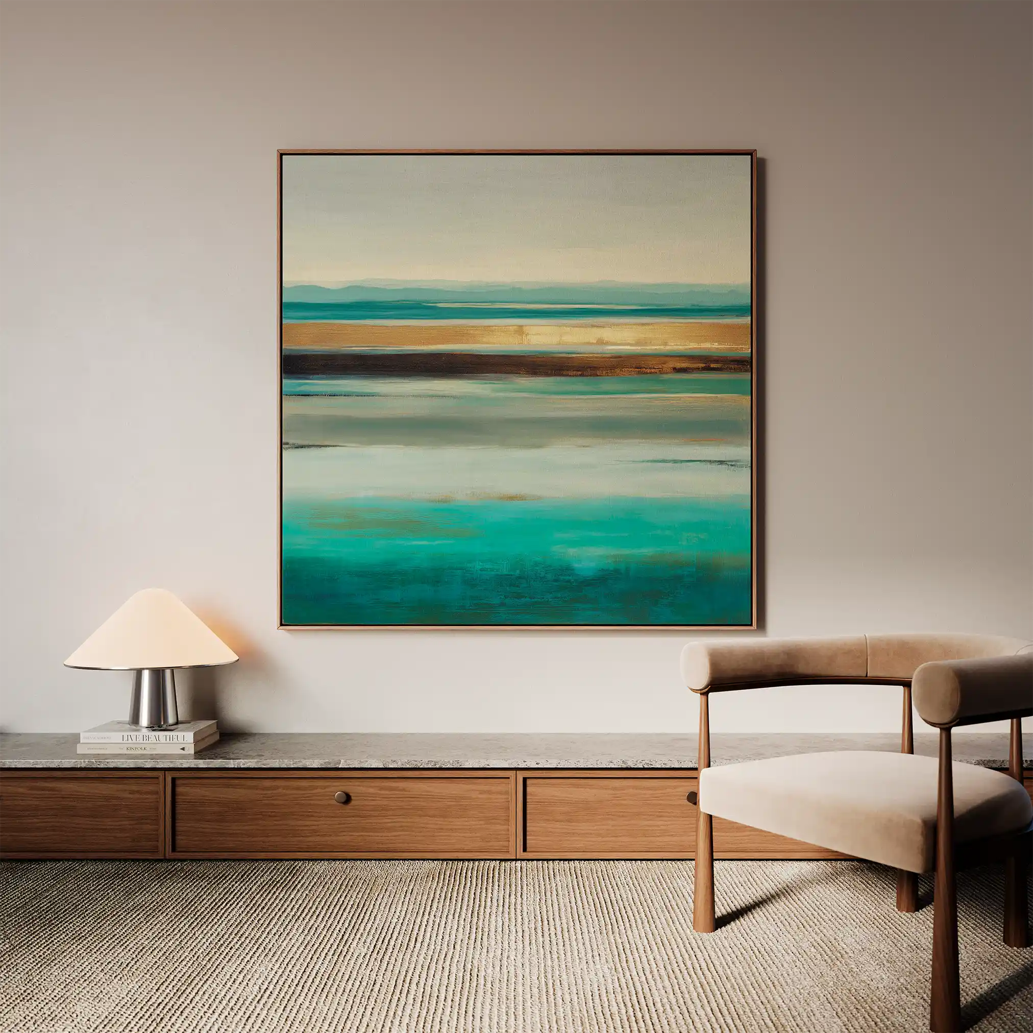 Abstract 1011 Canvas Art 60 x 60 cm / Black
