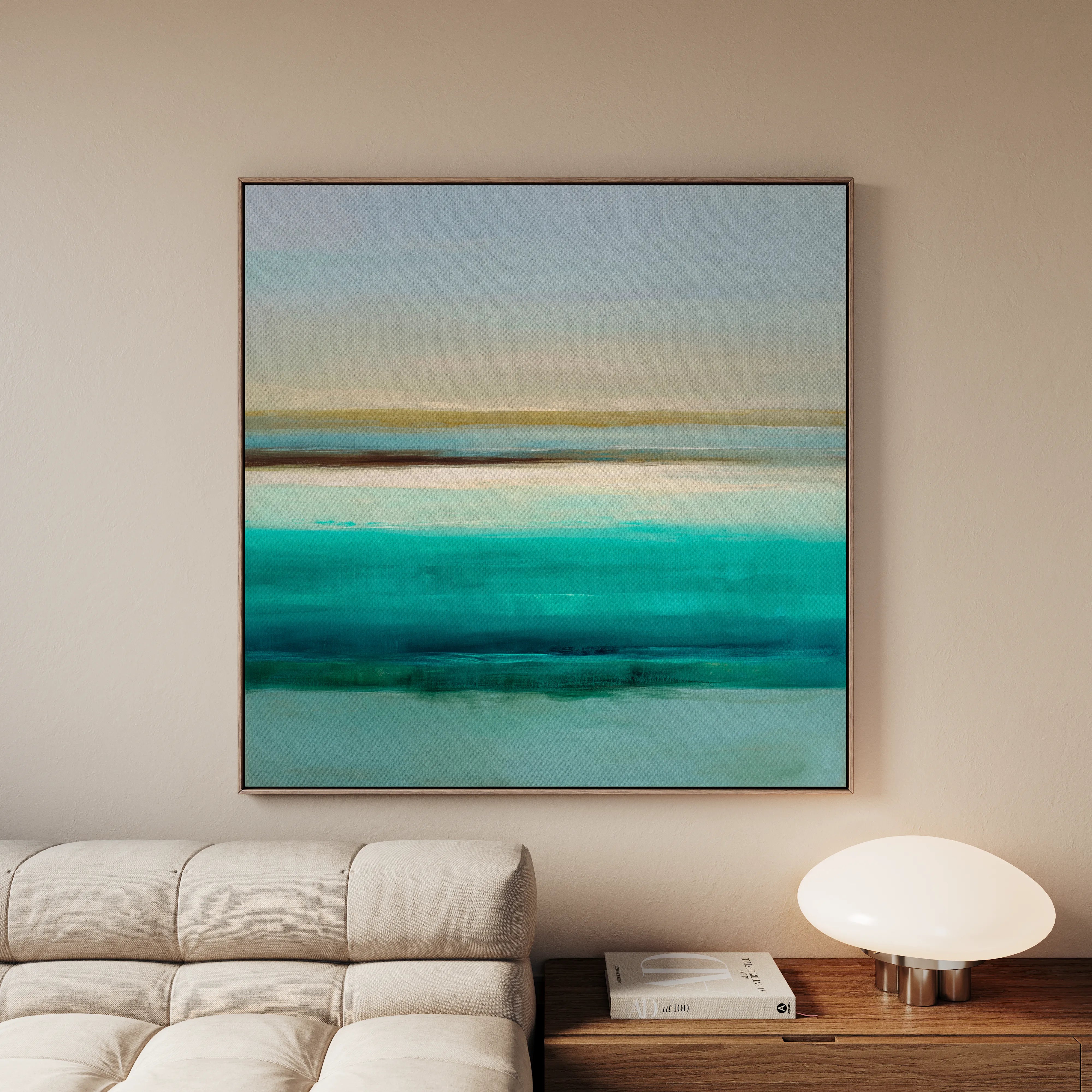 Abstract 1012 Canvas Art 16" x 16" / 40 x 40 cm / Black