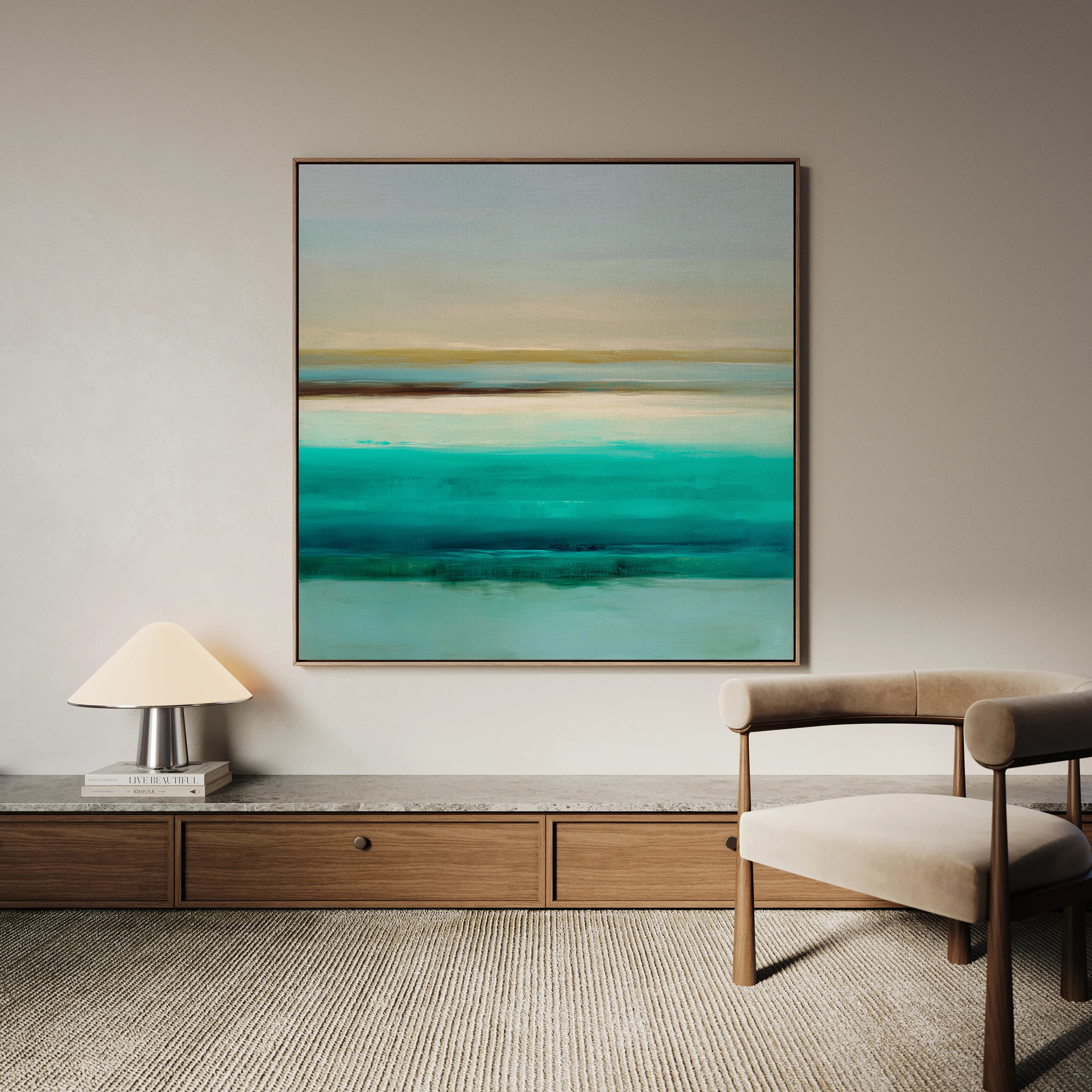 Abstract 1012 Canvas Art 16" x 16" / 40 x 40 cm / Black