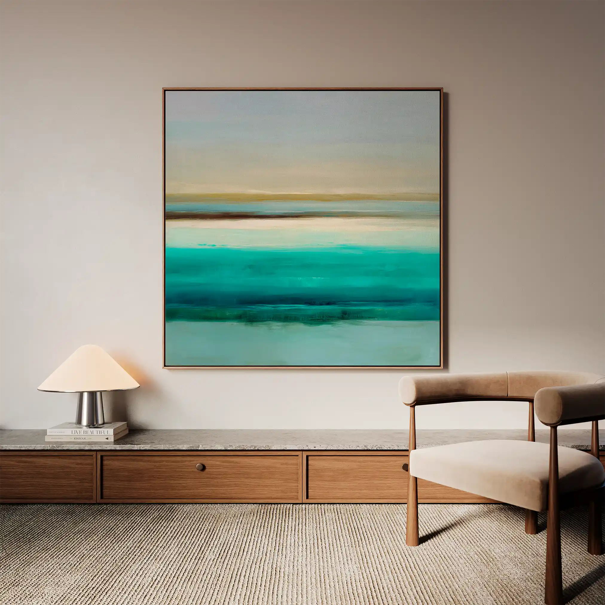 Abstract 1012 Canvas Art 60 x 60 cm / Black