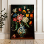 Floral 1012 Canvas Art 18" x 24" / 45 x 60 cm / Black