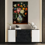Floral 1012 Canvas Art 60 x 40 cm / Black