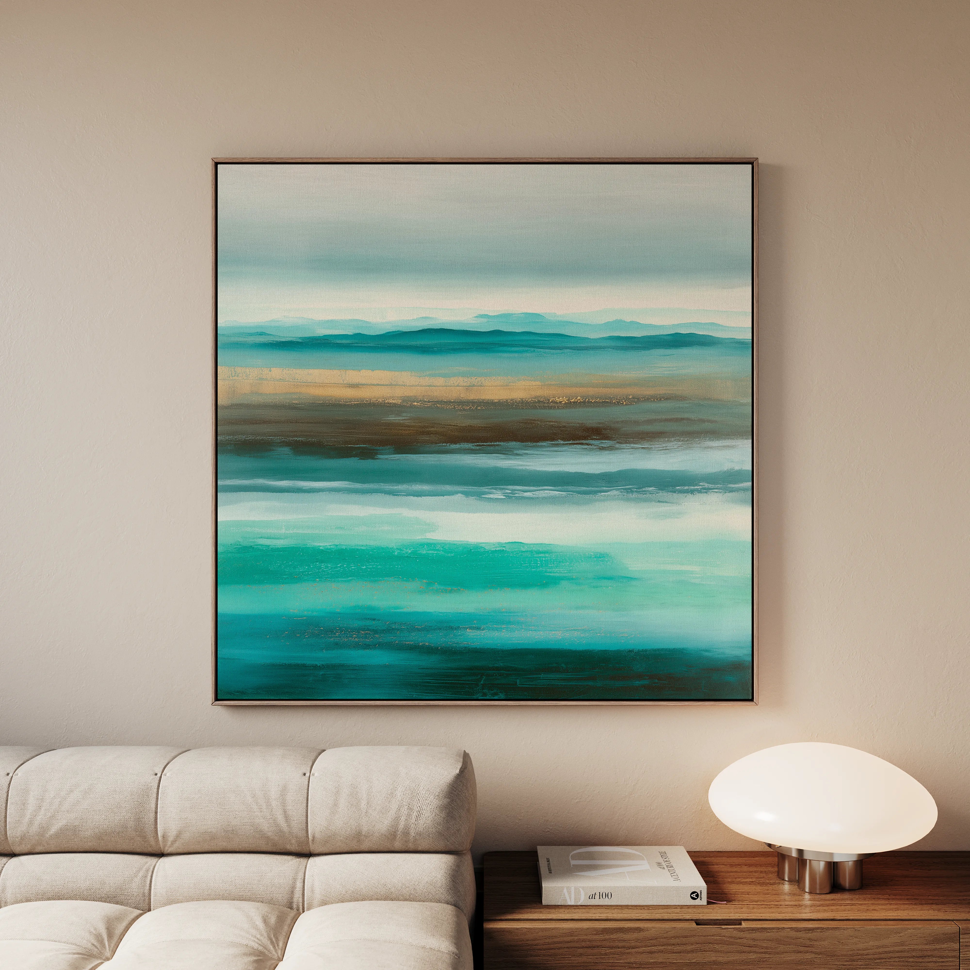 Abstract 1013 Canvas Art 16" x 16" / 40 x 40 cm / Black