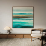 Abstract 1013 Canvas Art 16" x 16" / 40 x 40 cm / Black