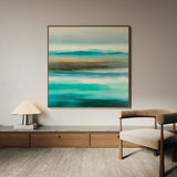 Abstract 1013 Canvas Art 16" x 16" / 40 x 40 cm / Black