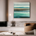 Abstract 1013 Canvas Art 16" x 16" / 40 x 40 cm / Black