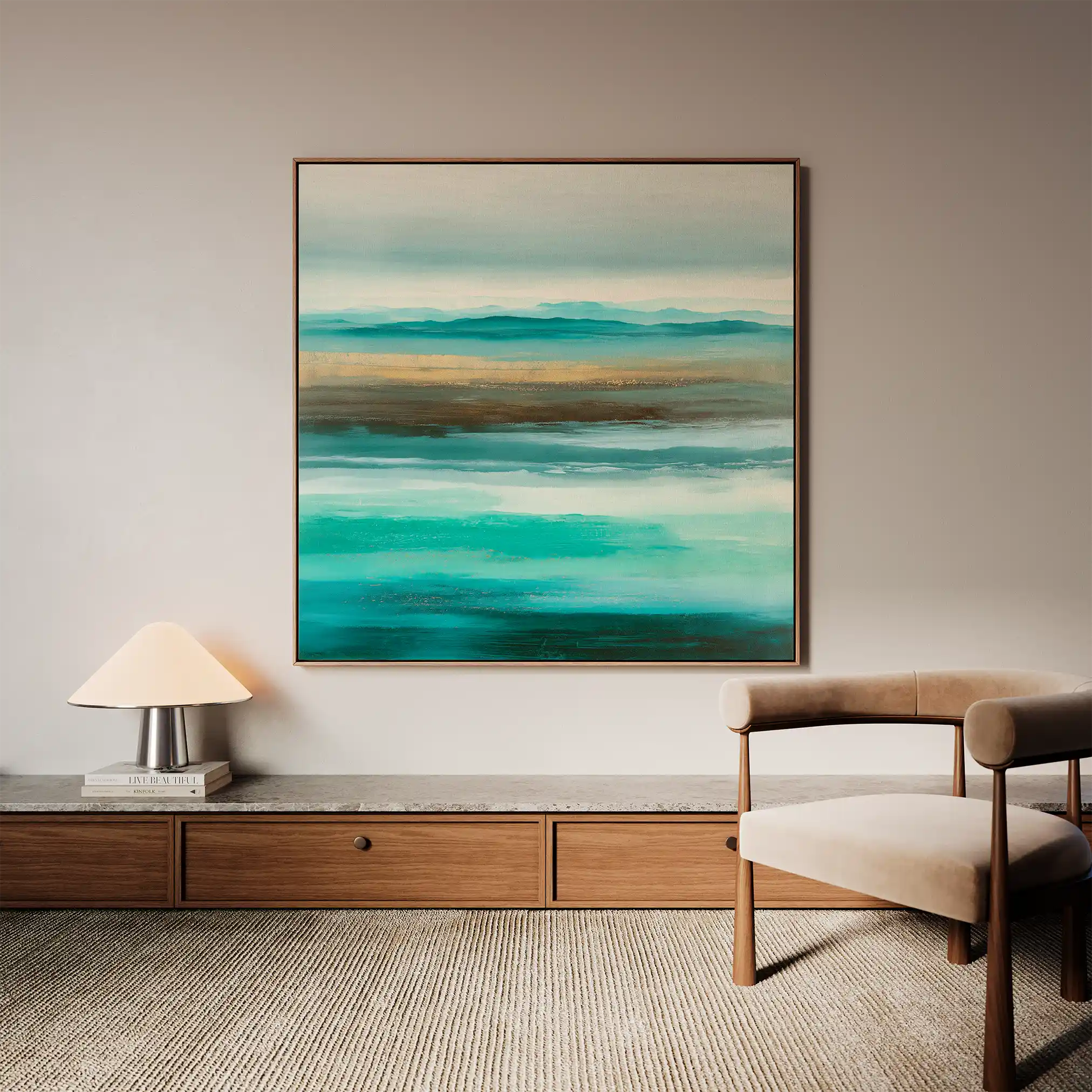 Abstract 1013 Canvas Art 60 x 60 cm / Black