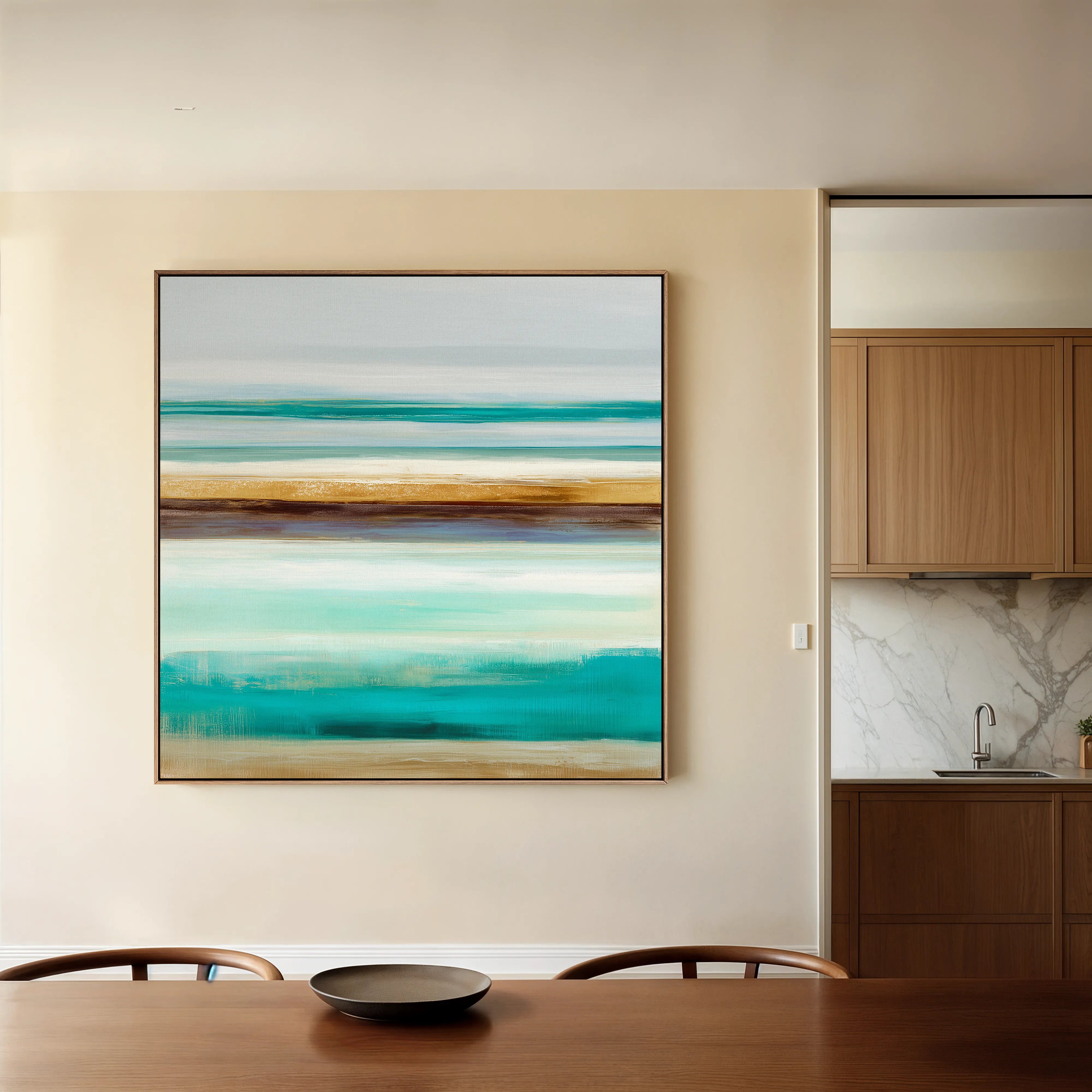 Abstract 1014 Canvas Art 16" x 16" / 40 x 40 cm / Black