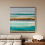 Abstract 1014 Canvas Art 16" x 16" / 40 x 40 cm / Black