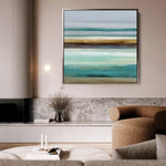 Abstract 1014 Canvas Art 16" x 16" / 40 x 40 cm / Black