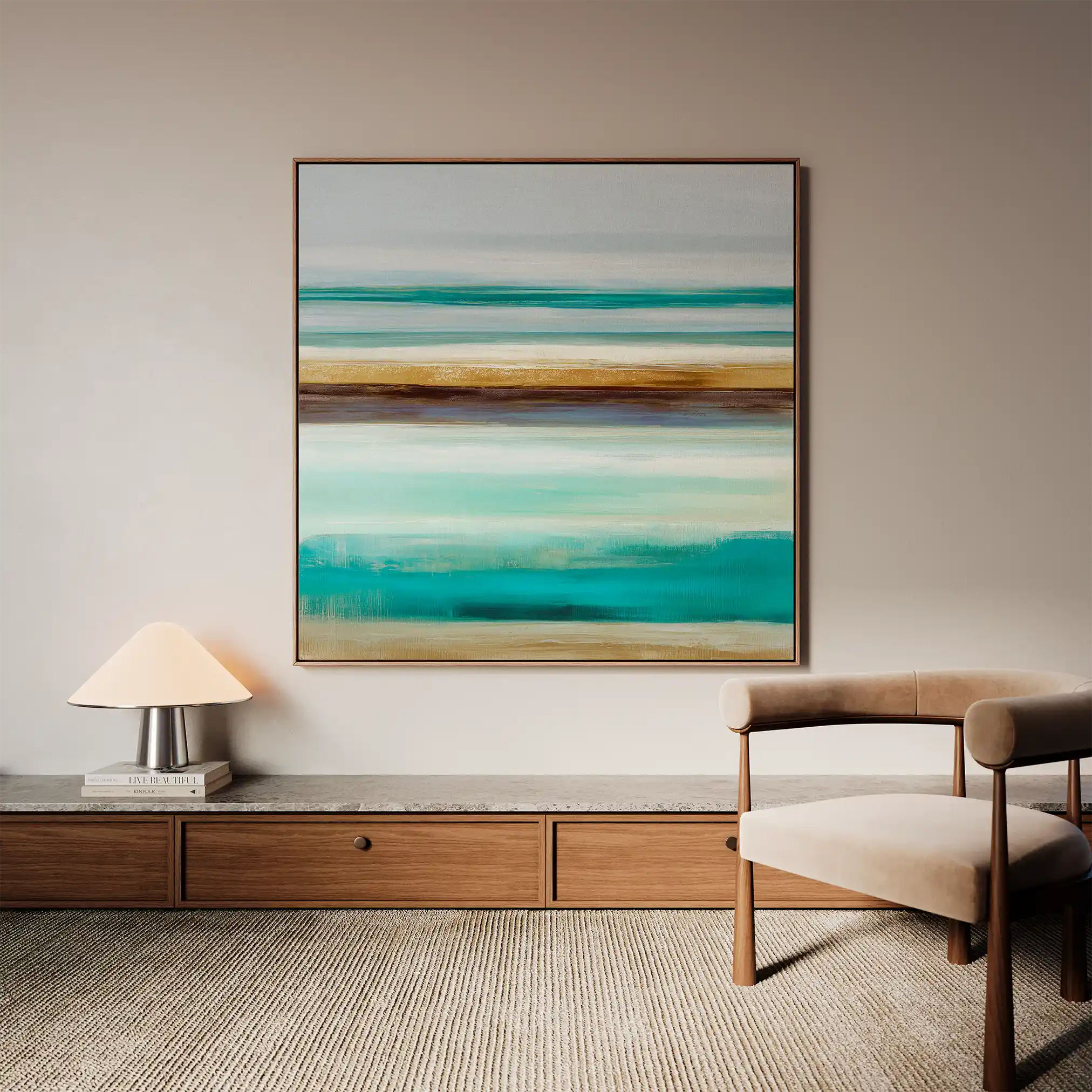 Abstract 1014 Canvas Art 60 x 60 cm / Black