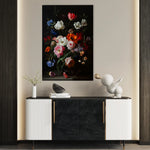 Floral 1014 Canvas Art 18" x 24" / 45 x 60 cm / Black
