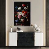 Floral 1014 Canvas Art 18" x 24" / 45 x 60 cm / Black