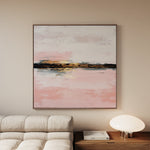 Abstract 1015 Canvas Art 16" x 16" / 40 x 40 cm / Black