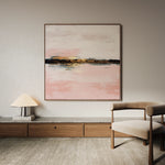Abstract 1015 Canvas Art 16" x 16" / 40 x 40 cm / Black