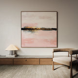 Abstract 1015 Canvas Art 16" x 16" / 40 x 40 cm / Black