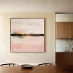 Abstract 1015 Canvas Art 16" x 16" / 40 x 40 cm / Black