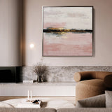 Abstract 1015 Canvas Art 16" x 16" / 40 x 40 cm / Black
