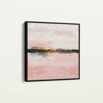 Abstract 1015 Canvas Art 16" x 16" / 40 x 40 cm / Black