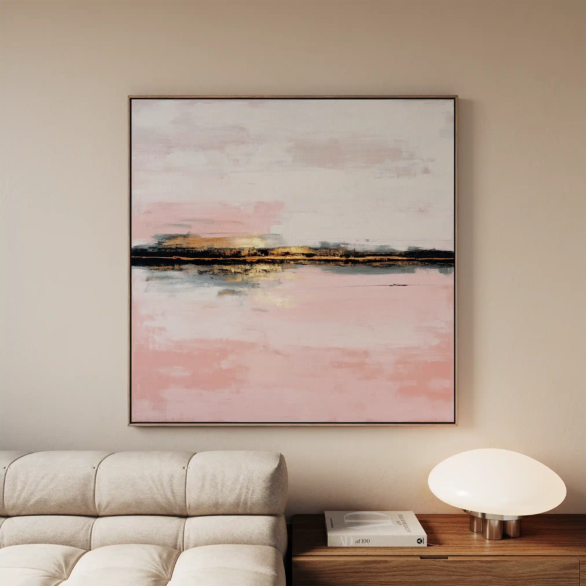 Abstract 1015 Canvas Art 60 x 60 cm / Black
