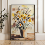 Floral 1015 Canvas Art 18" x 24" / 45 x 60 cm / Black