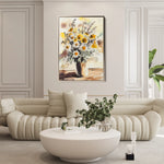 Floral 1015 Canvas Art 18" x 24" / 45 x 60 cm / Black